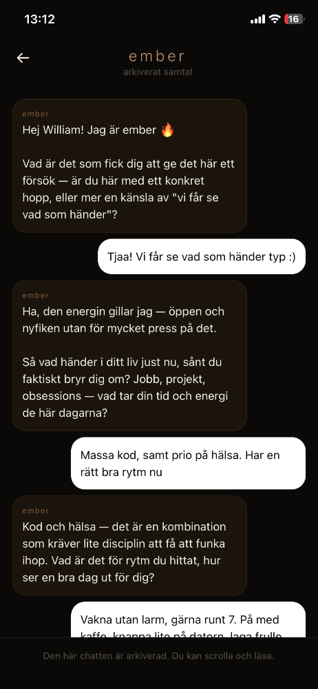 ember AI-konversation